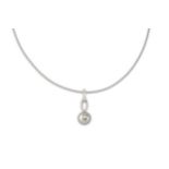 A cultured pearl and diamond pendant necklace and earrings, by Boodles