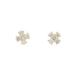 A pair of diamond cluster earstuds, by Tiffany & Co.