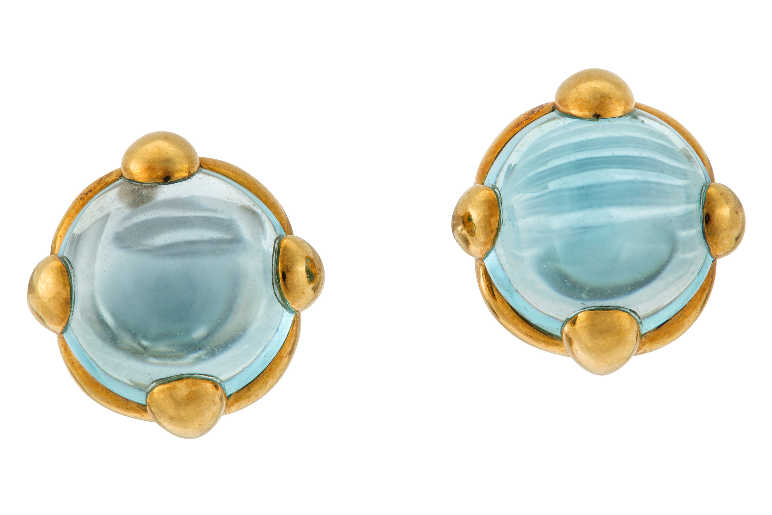 A blue topaz ring and earring suite - Image 3 of 3