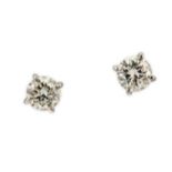 A pair of diamond earstuds