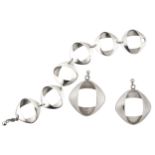 A bracelet and earrings suite, by Henning Koppel for Georg Jensen