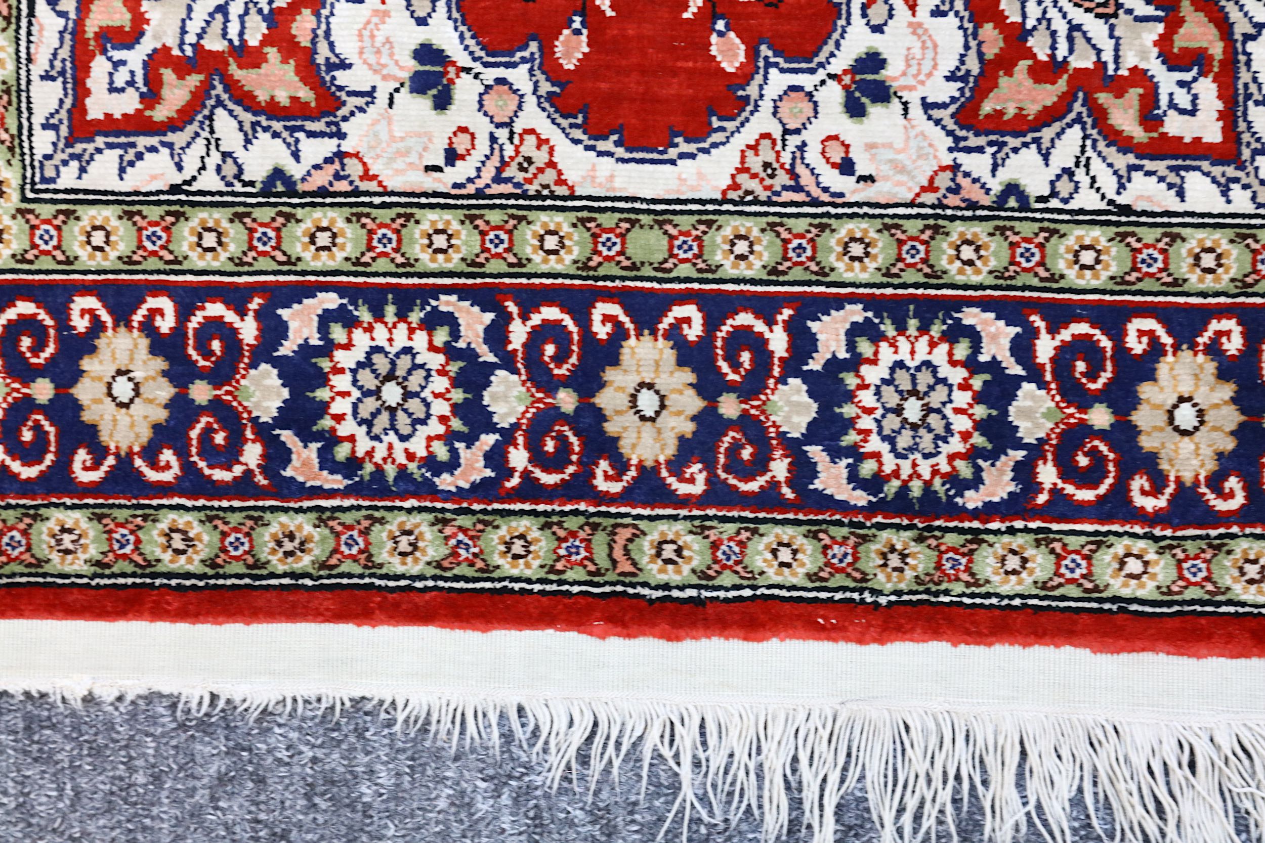 A LOT OF TWO VERY FINE HEREKE AND KEYSERI MATS, TURKEY approx: 3ft.1in. x 2ft.10in. and 2ft.2in. x - Image 3 of 8