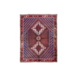 AN ANTIQUE BALOUCH RUG & AFSHAR RUG approx: 3ft.10in.  x 3ft.2in. and 6ft.2in. x 4ft.10in. Balouch
