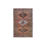 A FINE SHIRVAN RUG, EAST CAUCASUS approx: 7ft.8in. x 5ft.1in.(234cm. x 155cm.) The field with
