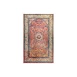 A VERY FINE PART SILK ISFAHAN RUG, CENTRAL PERSIA approx: 7ft.9in. x 4ft.9in.(236cm. x 145cm.) A
