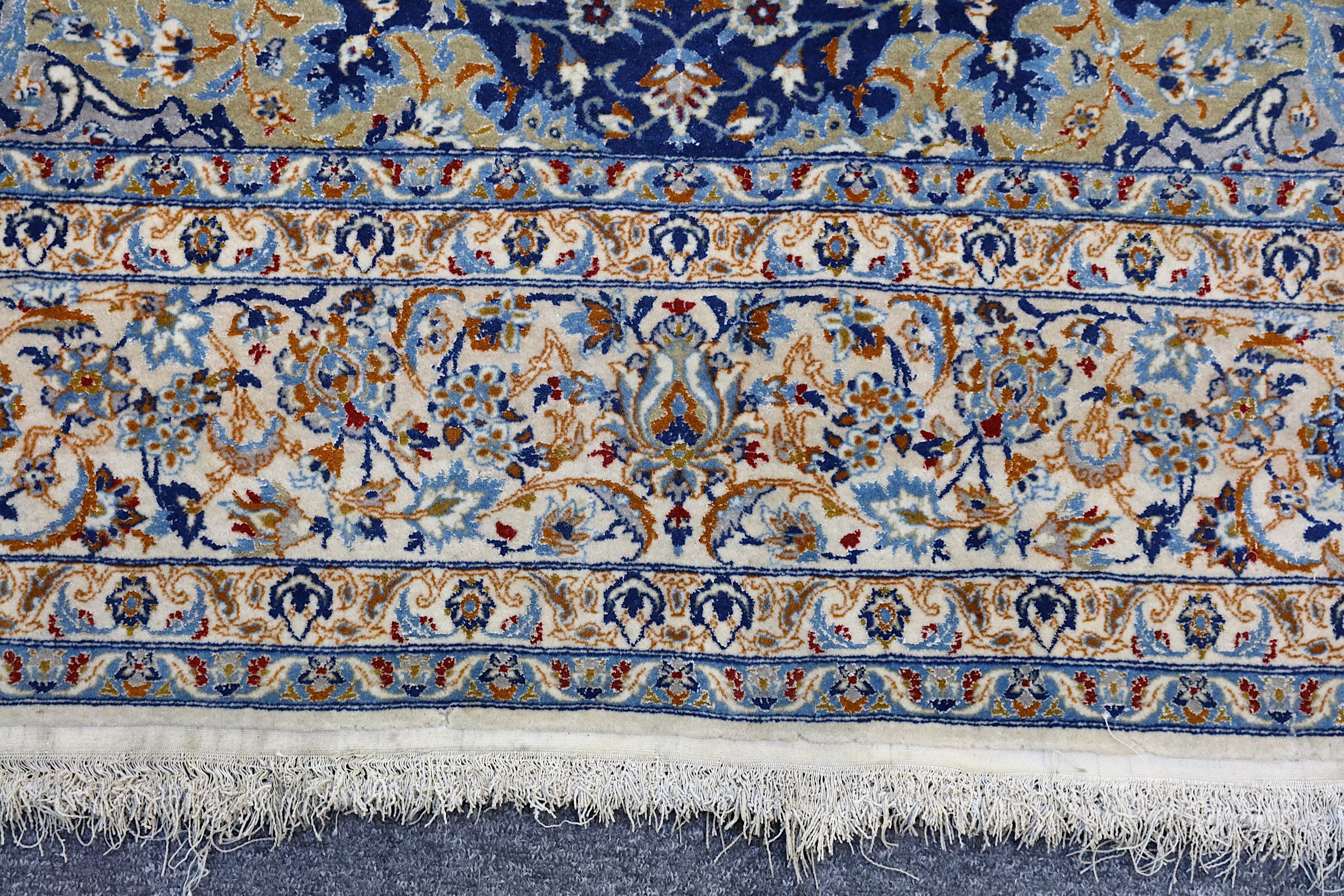 AN EXTREMELY FINE PART SILK NAIN RUG, CENTRAL PERSIA approx: 8ft.3in. x 5ft.4in.(251cm. x 163cm.) - Image 3 of 5