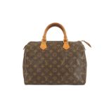 Louis Vuitton Monogram Speedy 30, c. 1999, monogram canvas with leather trim and gold tone hardware,