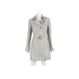 Stella McCartney Ice Blue Trench Coat, early 2000s, belted waist, labelled size 44, 18"/46cm