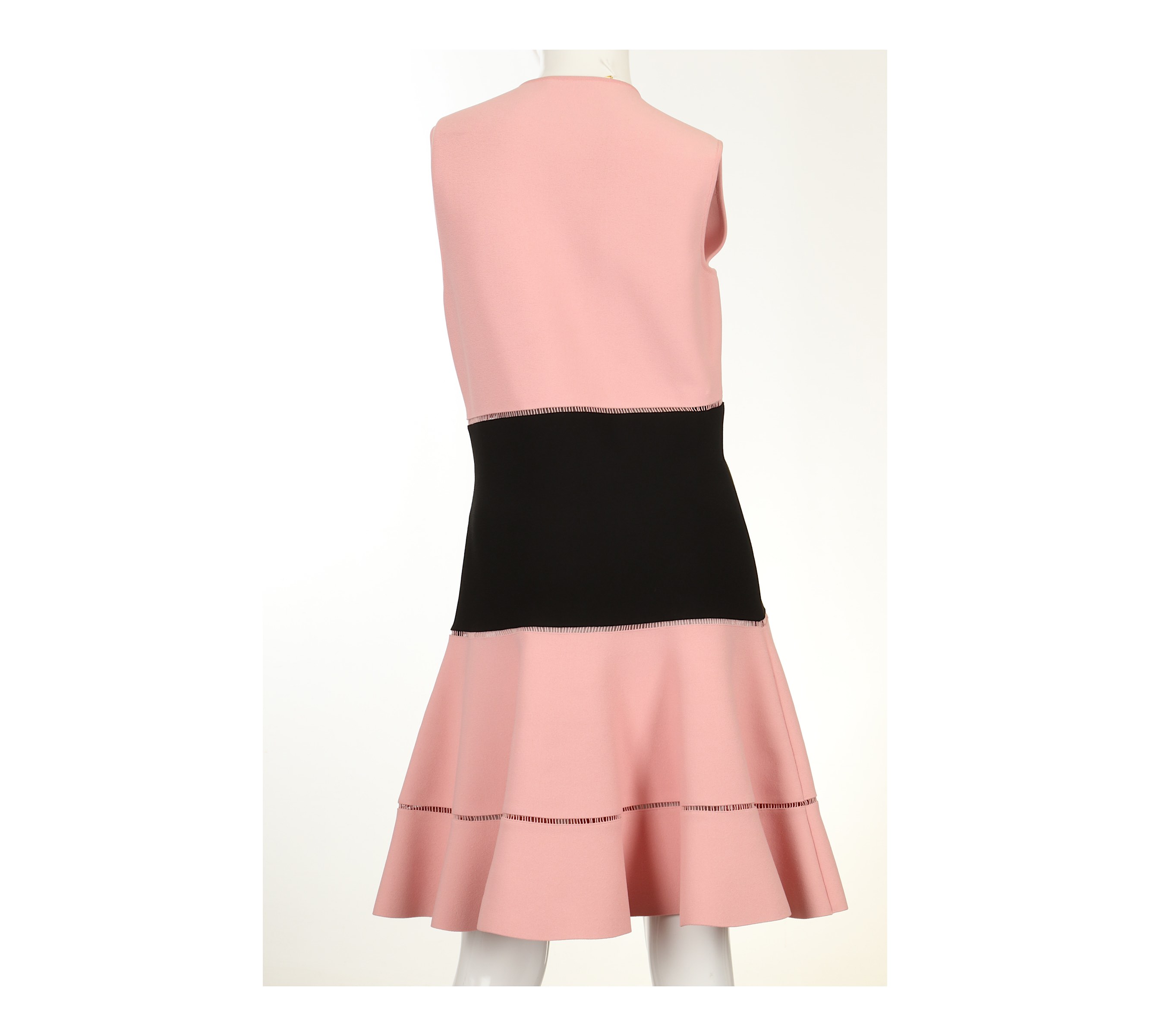 Alexander McQueen Pink and Black Dress, sleeveless with flaring skirt, labelled size XL, 17"/43cm - Image 7 of 8