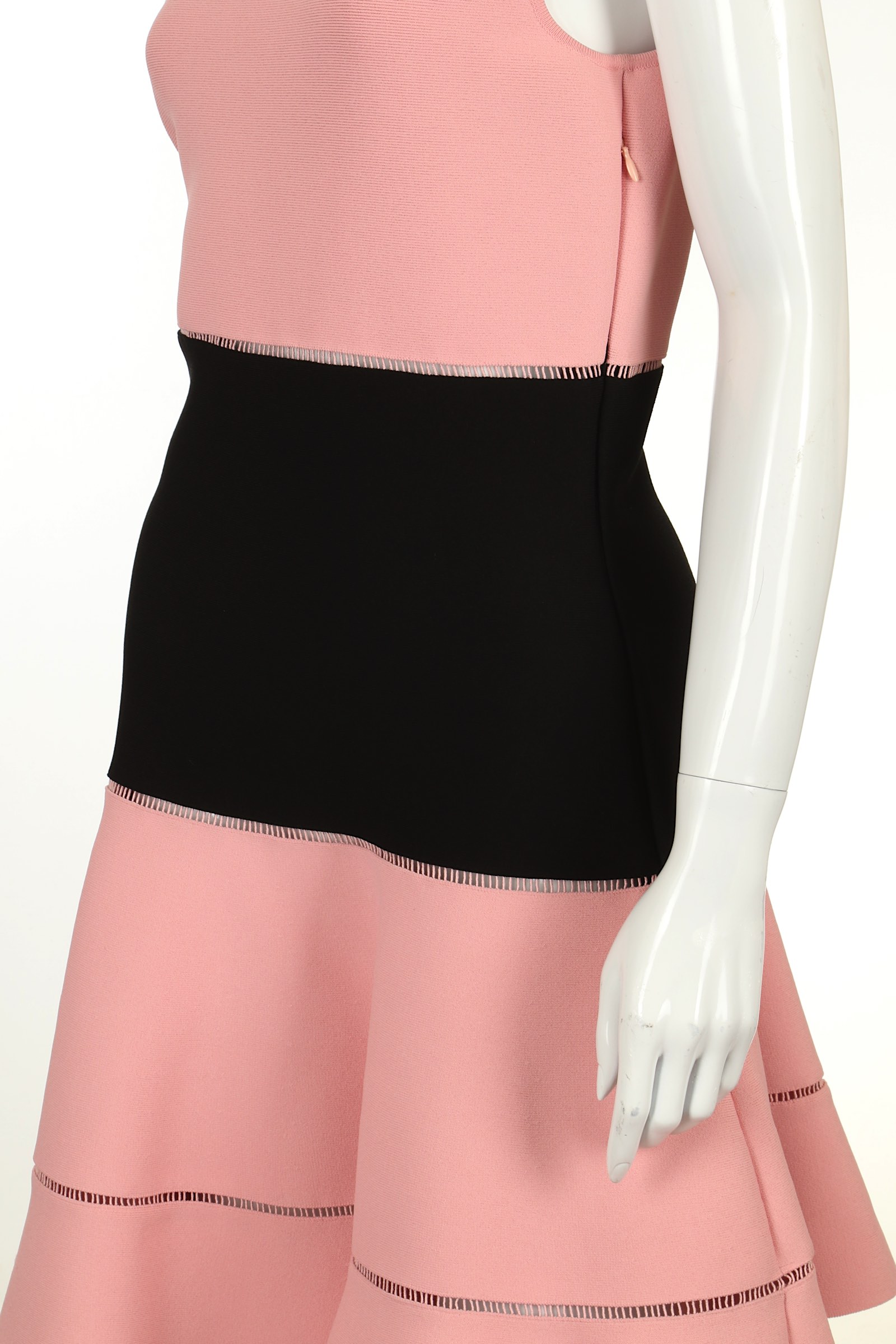 Alexander McQueen Pink and Black Dress, sleeveless with flaring skirt, labelled size XL, 17"/43cm - Image 6 of 8