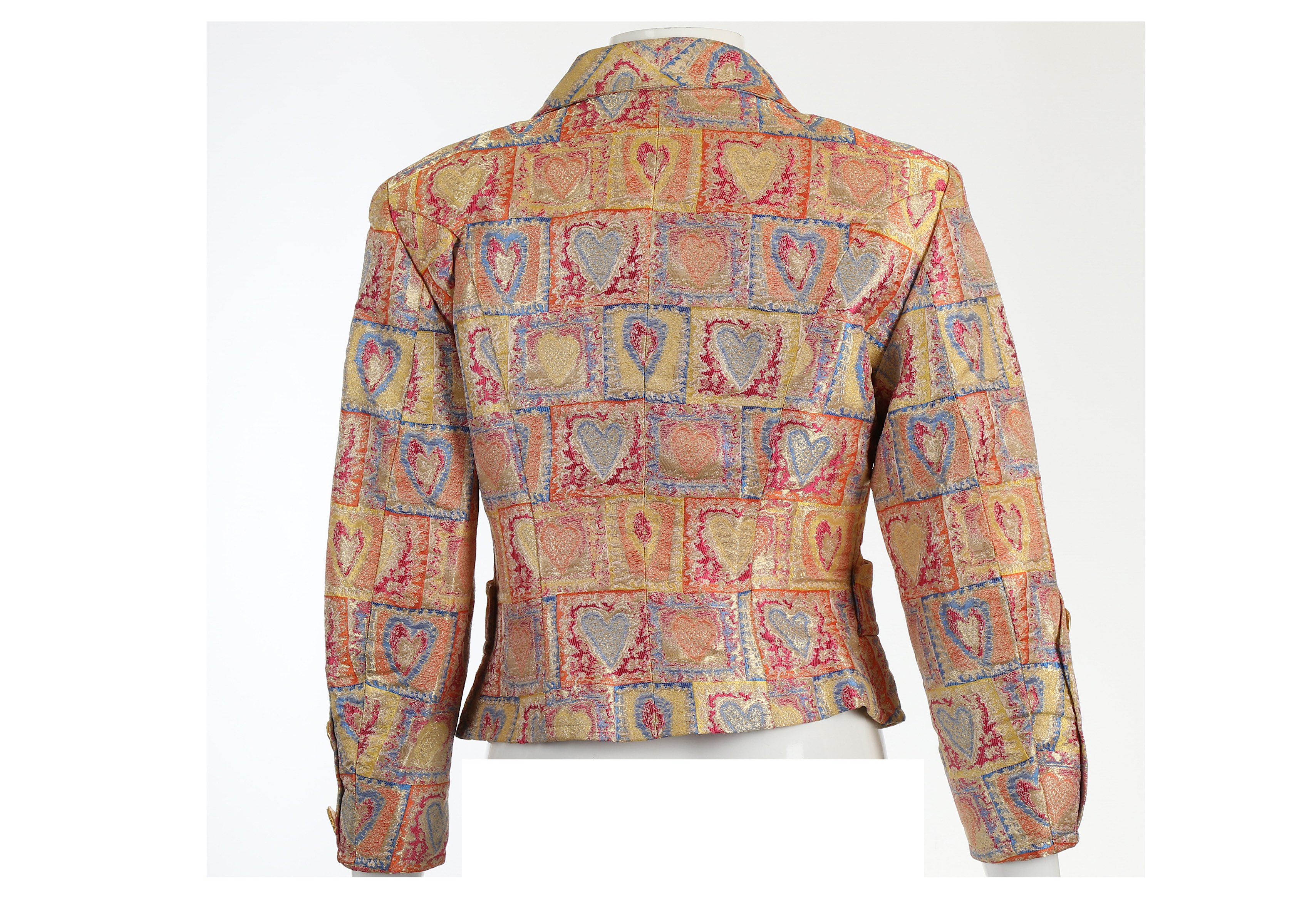 Christian Lacroix Heart Jacket, 2000s, in metallic shades of yellow, pink and blue with large - Image 5 of 7