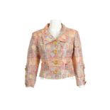 Christian Lacroix Heart Jacket, 2000s, in metallic shades of yellow, pink and blue with large