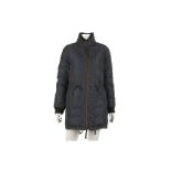 Marni Navy Quilted Coat, parka style jacket, labelled size 38, 19.5"/50cm chest, 50cm long Condition