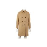 Givenchy Camel Wool Coat, tapered double breasted, labelled size 38, 19.5"/50cm chest, 90cm long