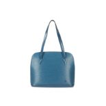 Louis Vuitton Blue Lussac GM, c. 1997, Epi leather with gold tone hardware, 38cm wide, 30cm high,