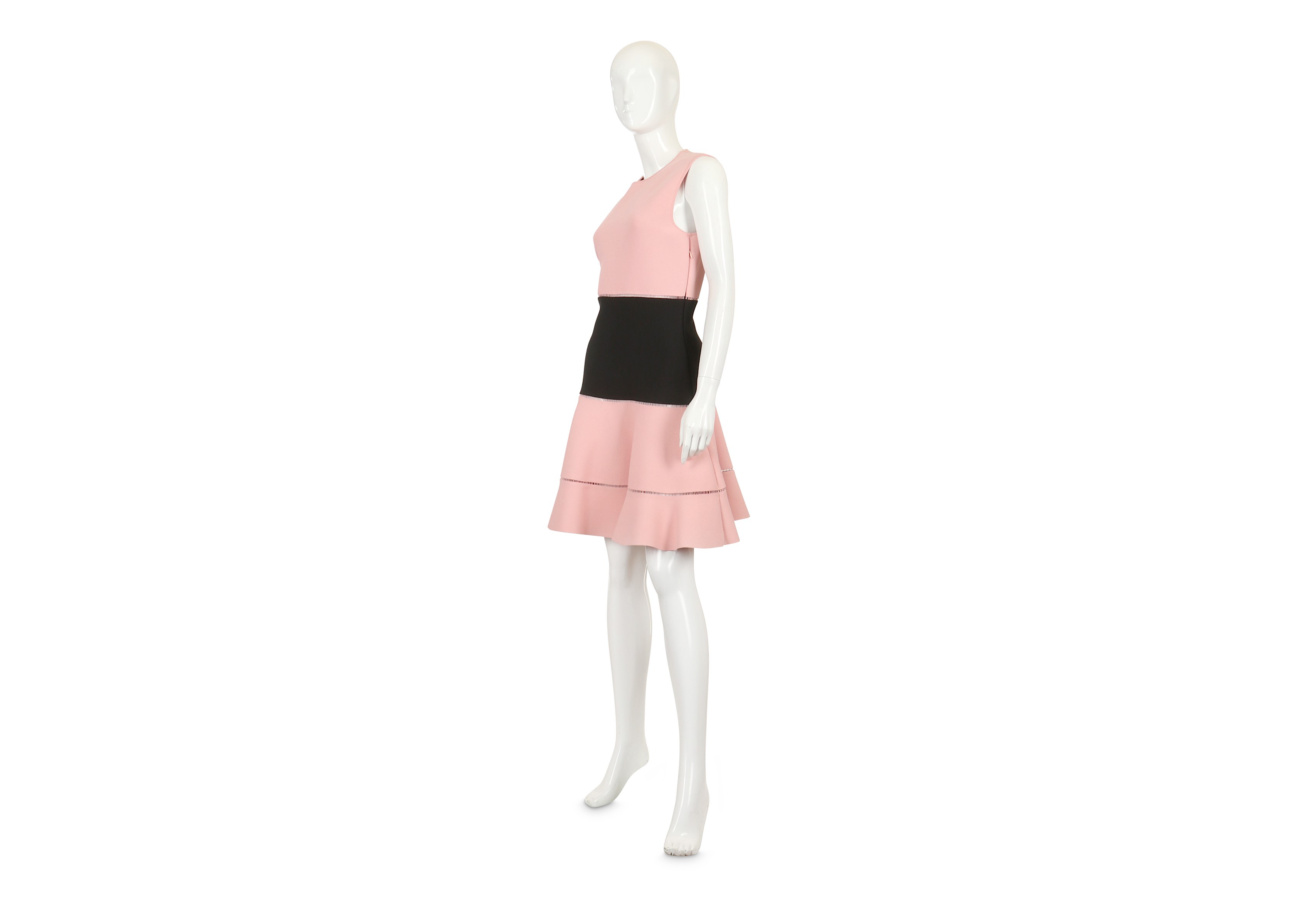 Alexander McQueen Pink and Black Dress, sleeveless with flaring skirt, labelled size XL, 17"/43cm - Image 5 of 8