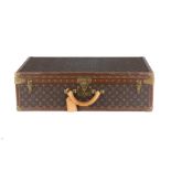 Louis Vuitton Monogram Alzer Trunk, monogram canvas with leather trim and gold tone hardware, 75cm