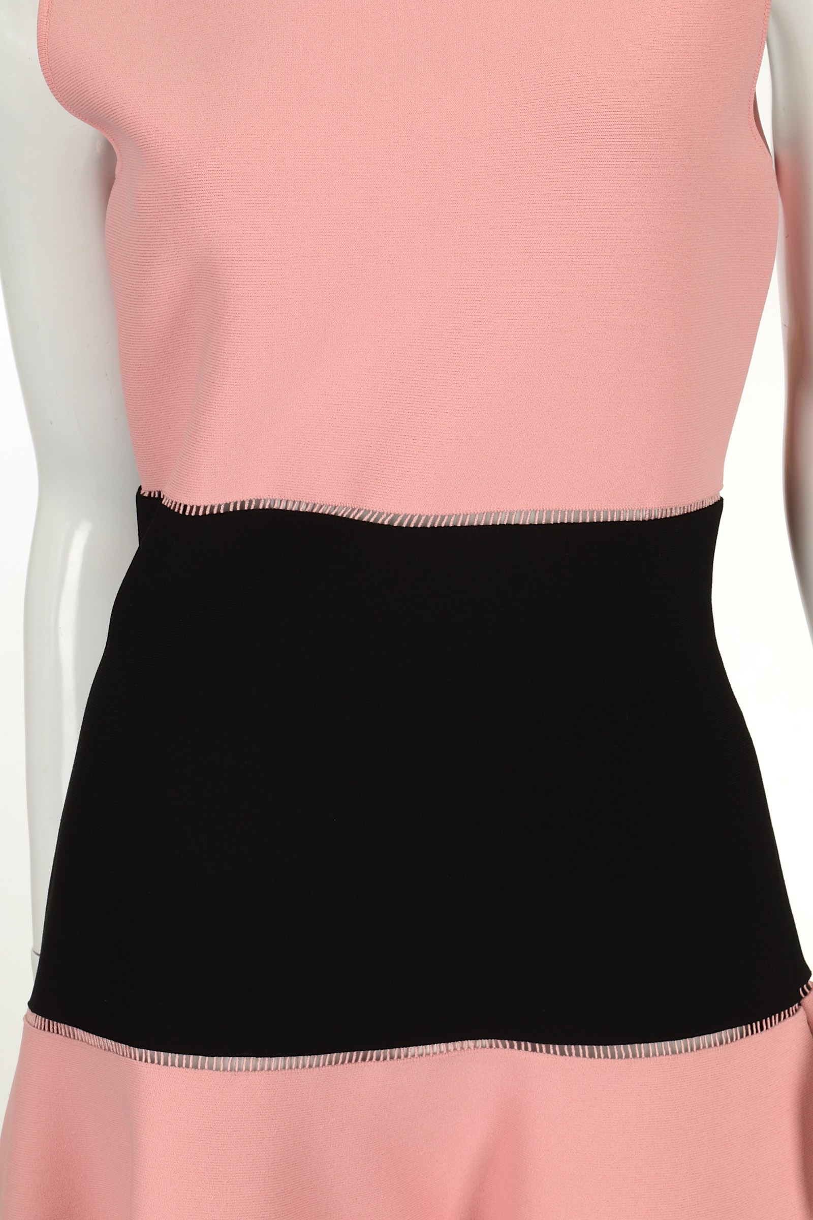 Alexander McQueen Pink and Black Dress, sleeveless with flaring skirt, labelled size XL, 17"/43cm - Image 3 of 8
