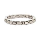 Gucci Vintage Sterling Silver Bracelet, unusual chain design, 5cm diameter Condition Grade C+ Please