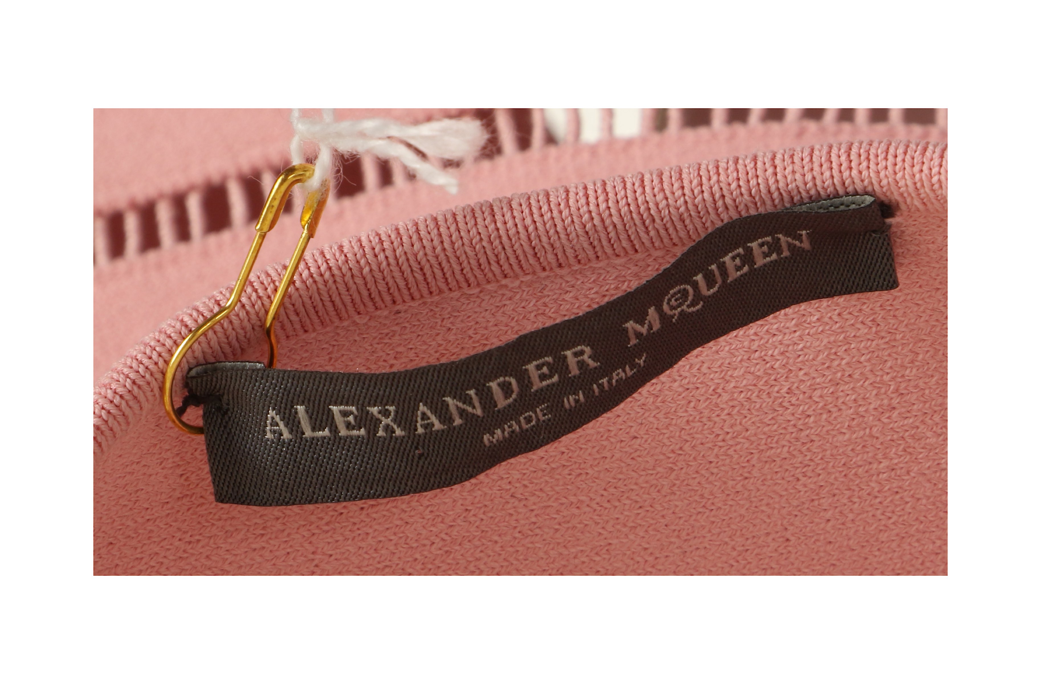 Alexander McQueen Pink and Black Dress, sleeveless with flaring skirt, labelled size XL, 17"/43cm - Image 8 of 8