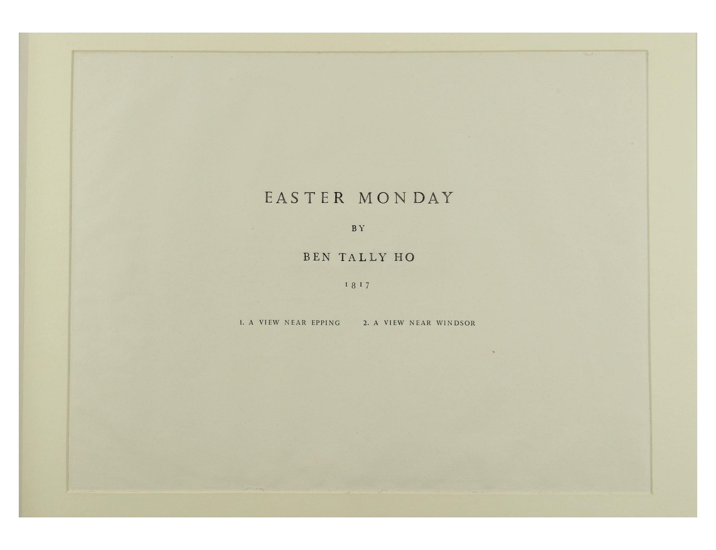 [Alken (Henry)] Ben Tally Ho: Easter Monday, two hand-coloured engraved plates, window mounted, with - Image 3 of 3