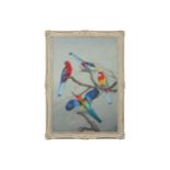 Rickman (Philip) Rosellas, 810 x 550 mm; Red-winged Parrots with Butterfly, 540 x 800 mm; original