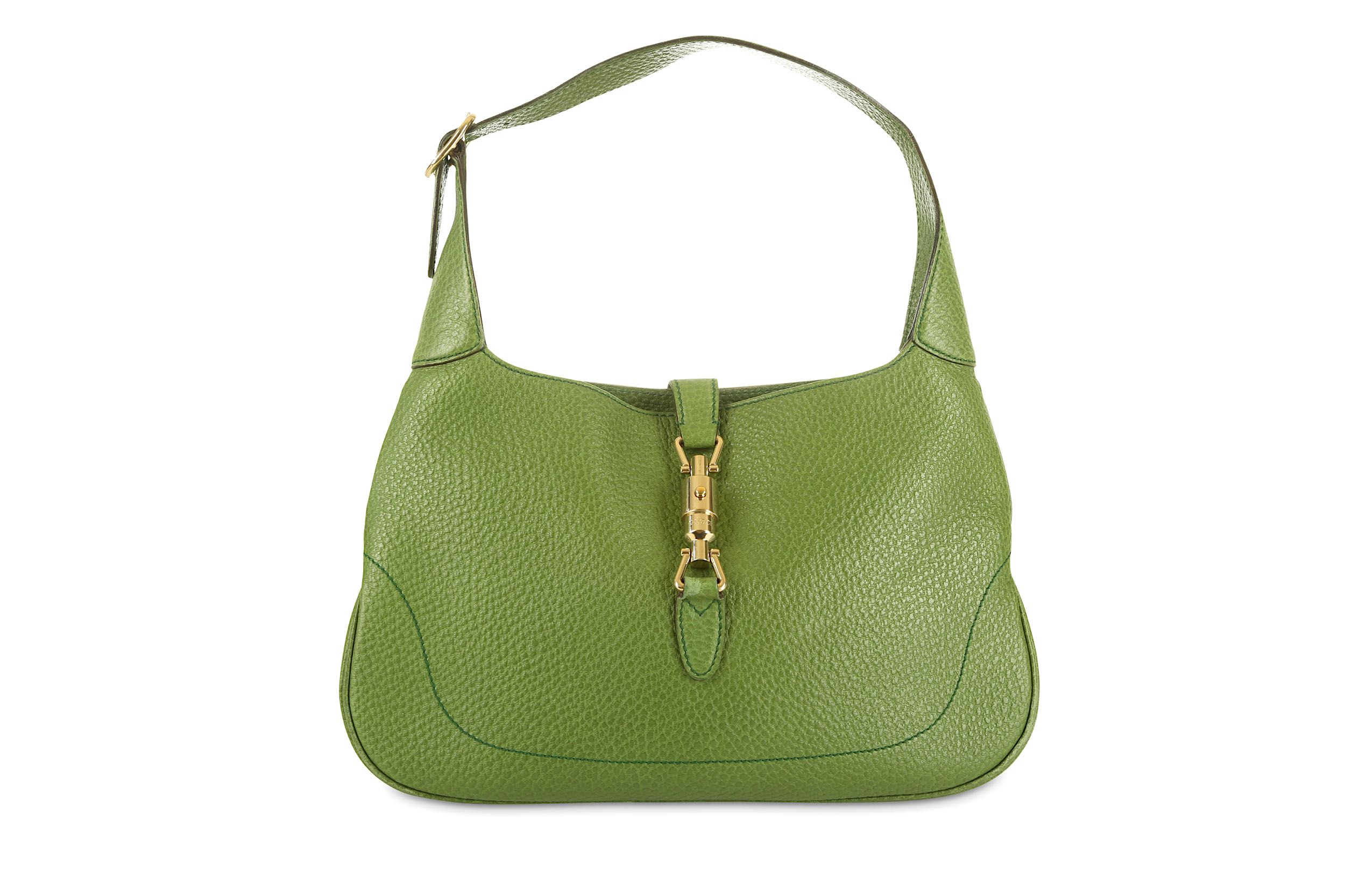 Gucci Green Jackie O Shoulder Bag, grained leather
