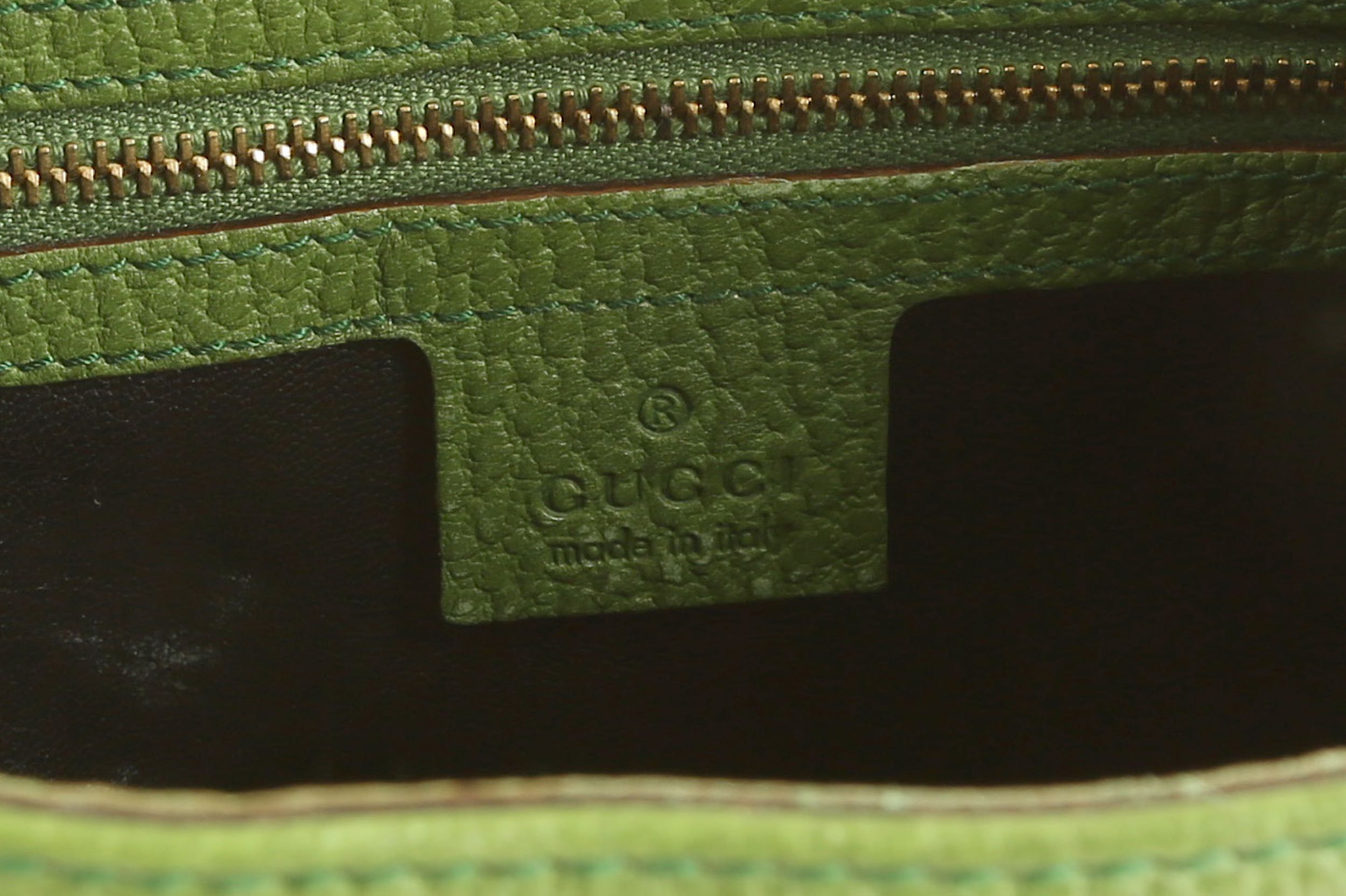 Gucci Green Jackie O Shoulder Bag, grained leather - Image 4 of 4