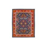 AN ANTIQUE PART COTTON AMRITZAR RUG, NORTH INDIA approx: 5ft.11in. x 4ft.8in.(180 x 142cm.)