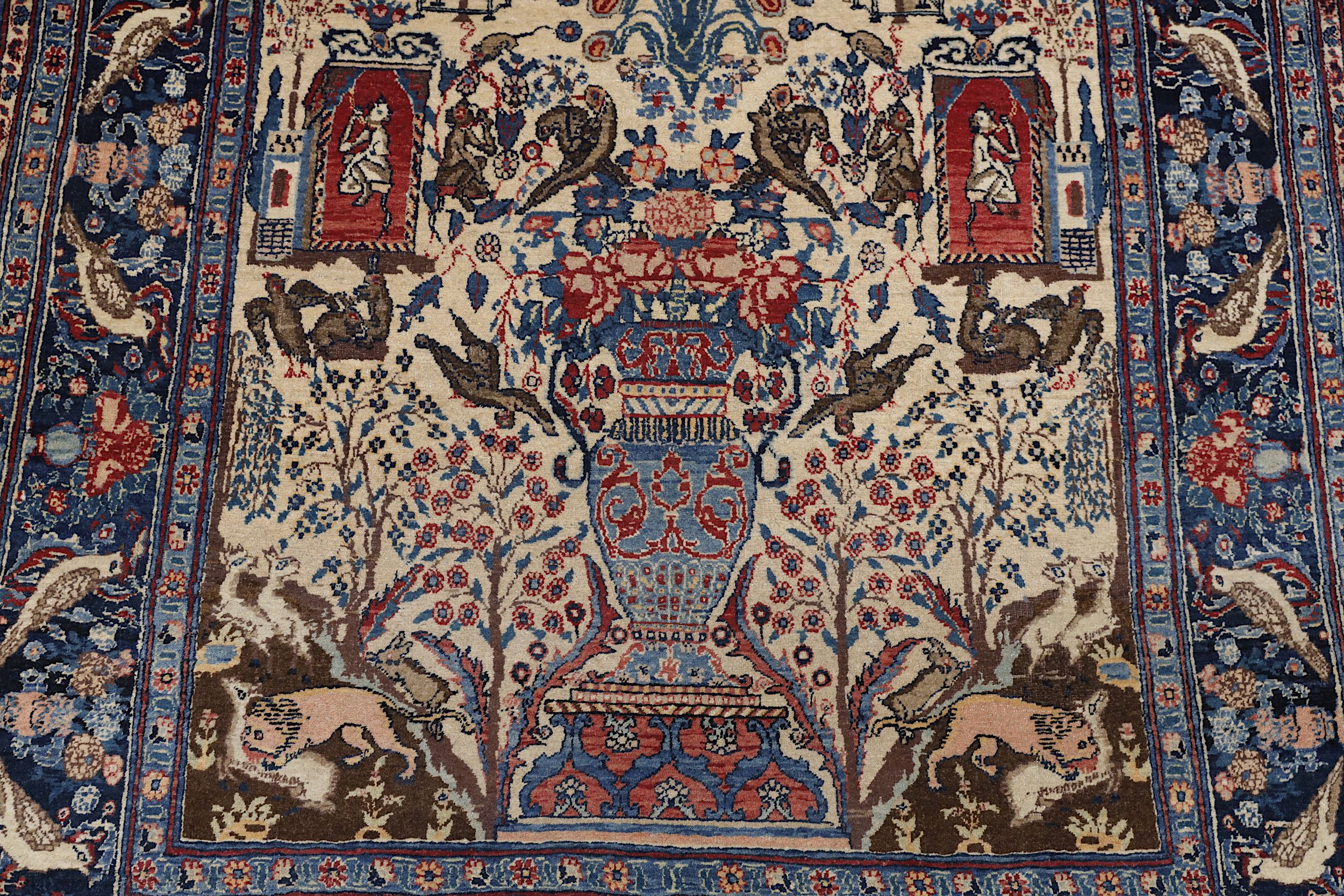 A VERY FINE TEHERAN PRAYER RUG, NORTH PERSIA approx: 7ft.6in. x 4ft.8in.(228cm. x 142cm.) Very - Image 2 of 6