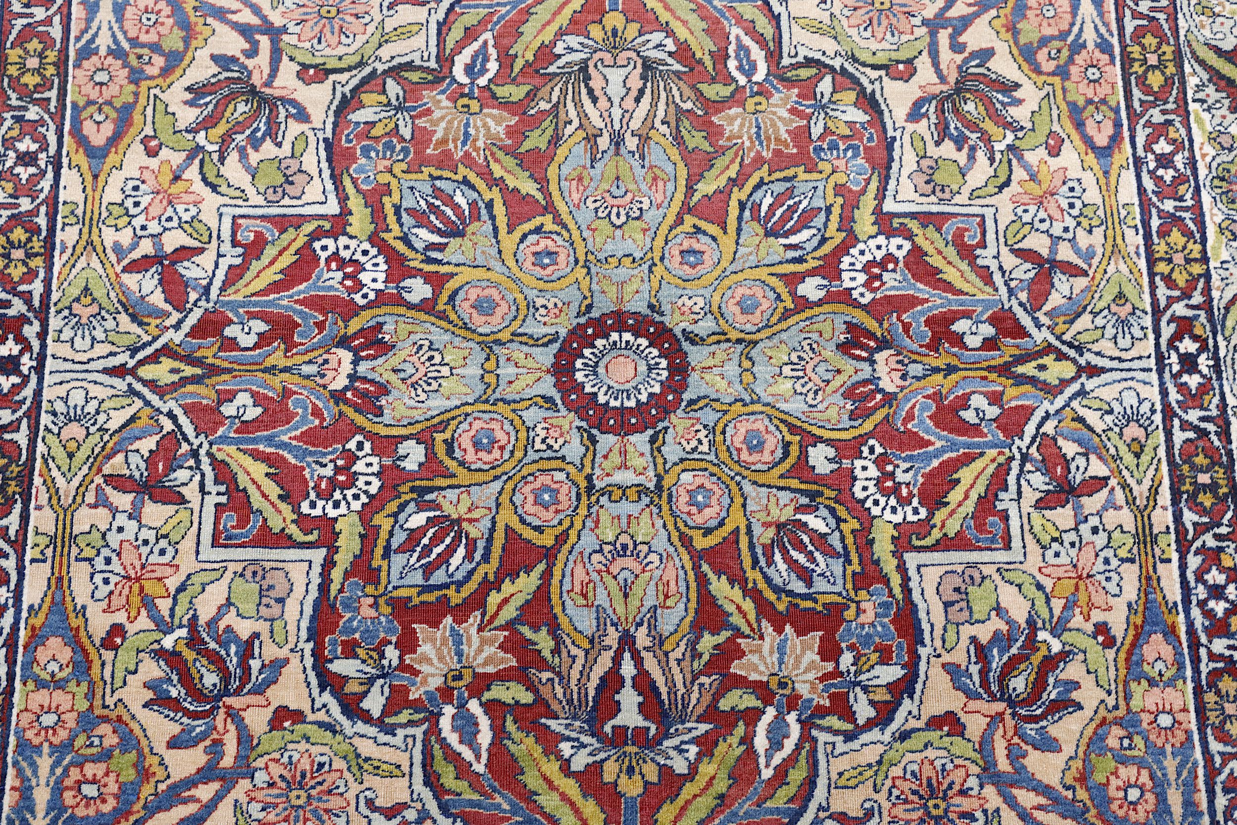 AN ANTIQUE KIRMAN LAVER RUG, SOUTH PERSIA approx: 6ft.8in. x 4ft.9in.(204cm. x 145cm.)  Beautiful - Image 2 of 5