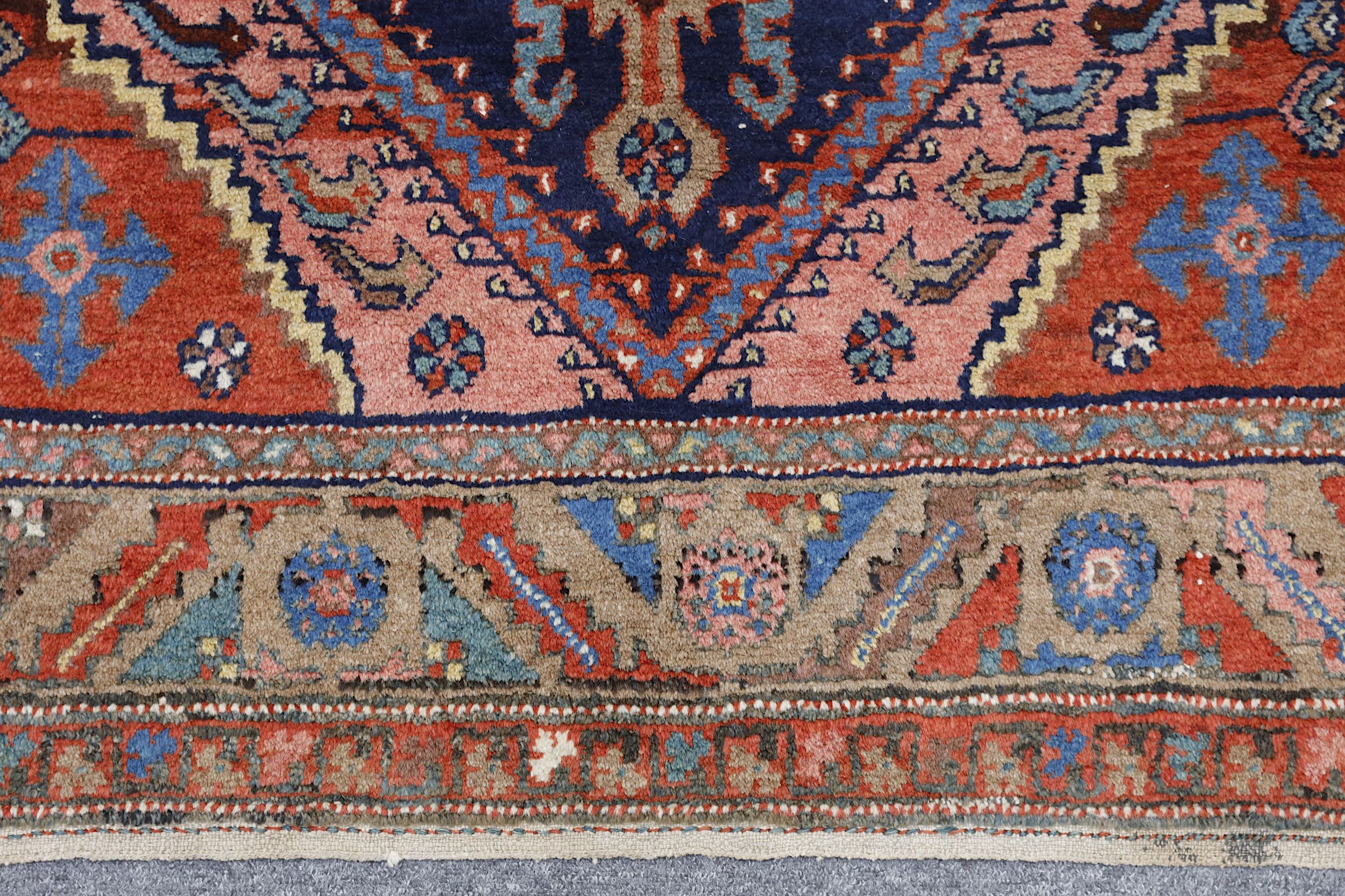 A FINE HAMADAN RUG, WEST PERSIA approx: 6ft.9in. x 4ft.3in.(206cm. x 130cm.) The field with three - Image 3 of 5