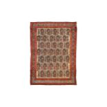 A FINE MALAYIR RUG, WEST PERSIA approx: 6ft.1in. x 4ft.4in.(185cm. x 132cm.) the ivory field with