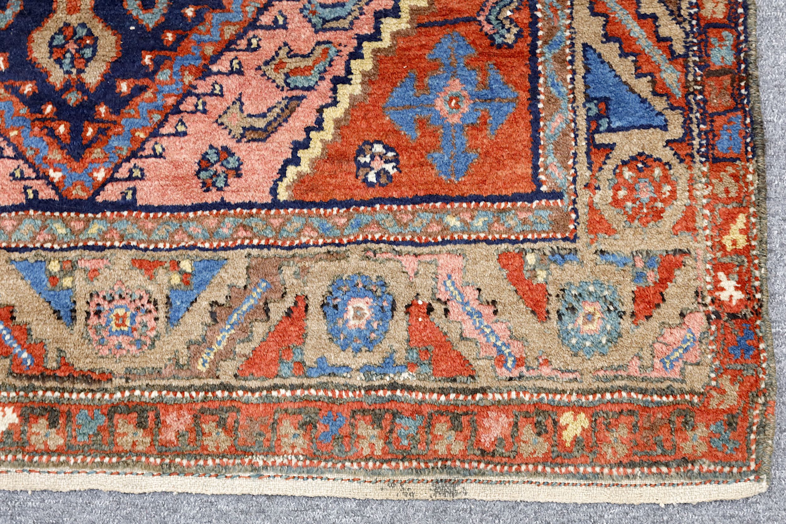 A FINE HAMADAN RUG, WEST PERSIA approx: 6ft.9in. x 4ft.3in.(206cm. x 130cm.) The field with three - Image 4 of 5