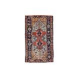 AN ANTIQUE HAMADAN RUG, WEST PERSIA approx: 6ft.11in, x 4ft.1in.(211cm. x 124cm.) The sky-blue field