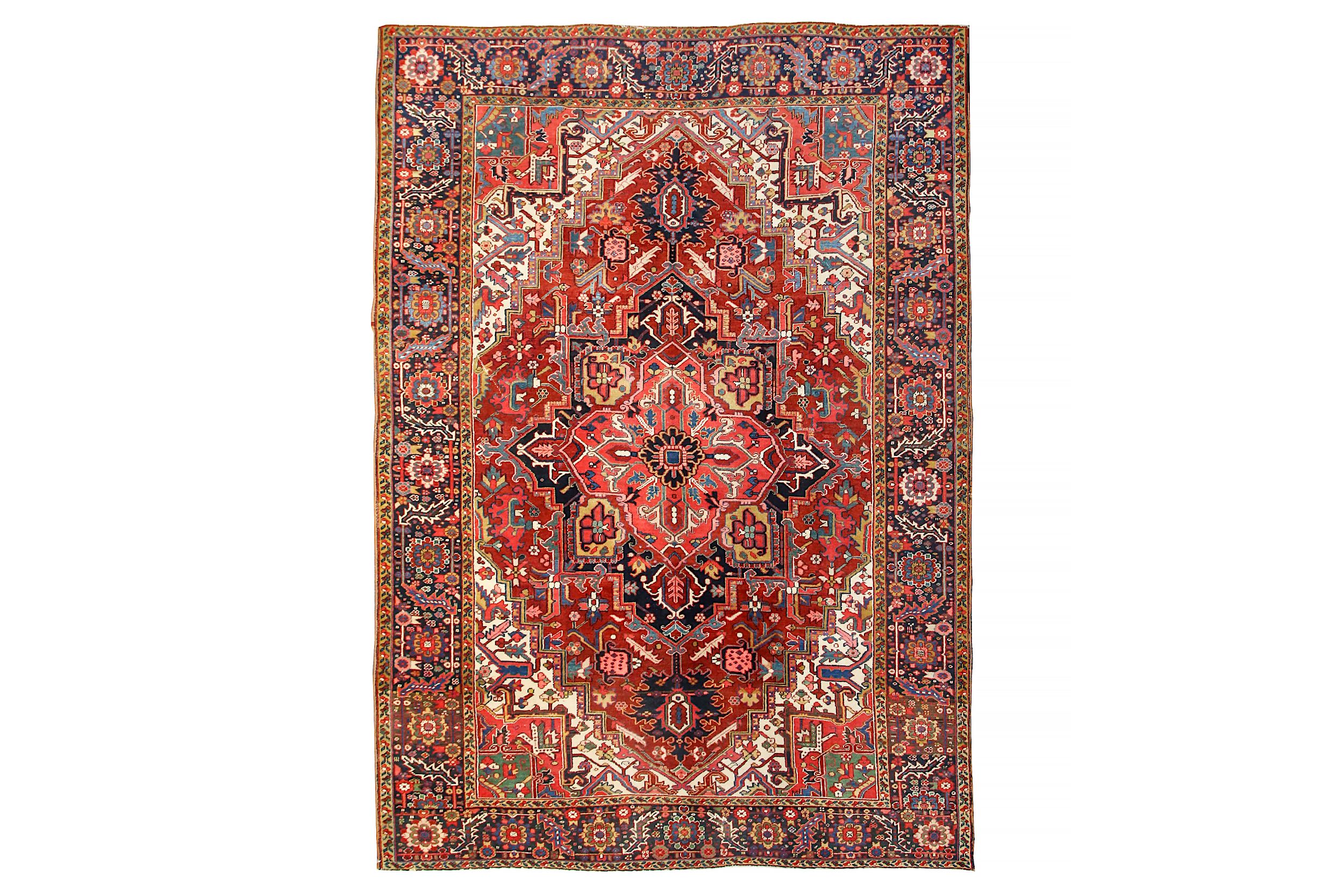 A FINE HERIZ CARPET, NORTH-WEST PERSIA approx: 11ft.5in. x 8ft.1in.(347cm. x 246cm.) Classic