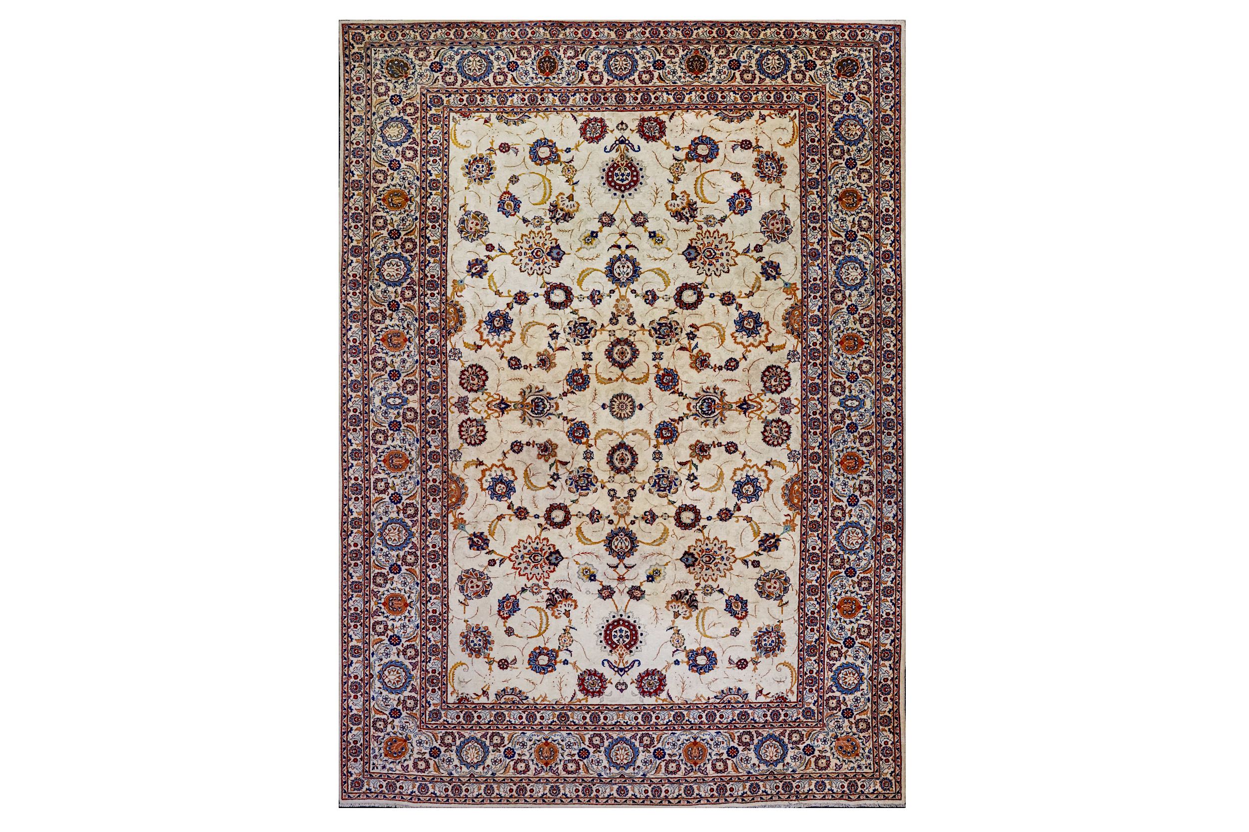 A FINE KASHAN CARPET, CENTRAL PERSIA approx: 13ft.2in. x 9ft.(401cm. x 274cm.) Very nice overall