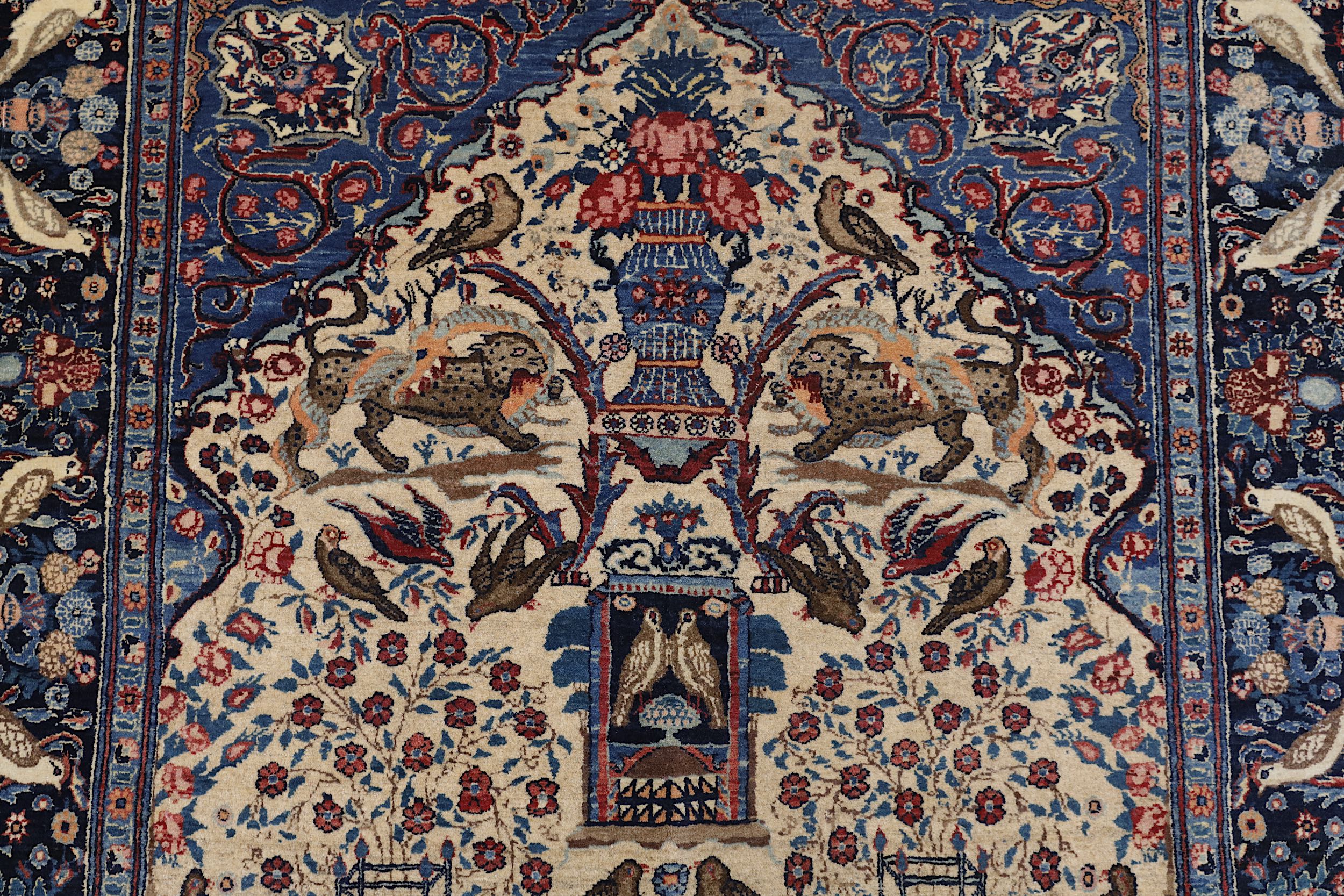 A VERY FINE TEHERAN PRAYER RUG, NORTH PERSIA approx: 7ft.6in. x 4ft.8in.(228cm. x 142cm.) Very - Image 3 of 6
