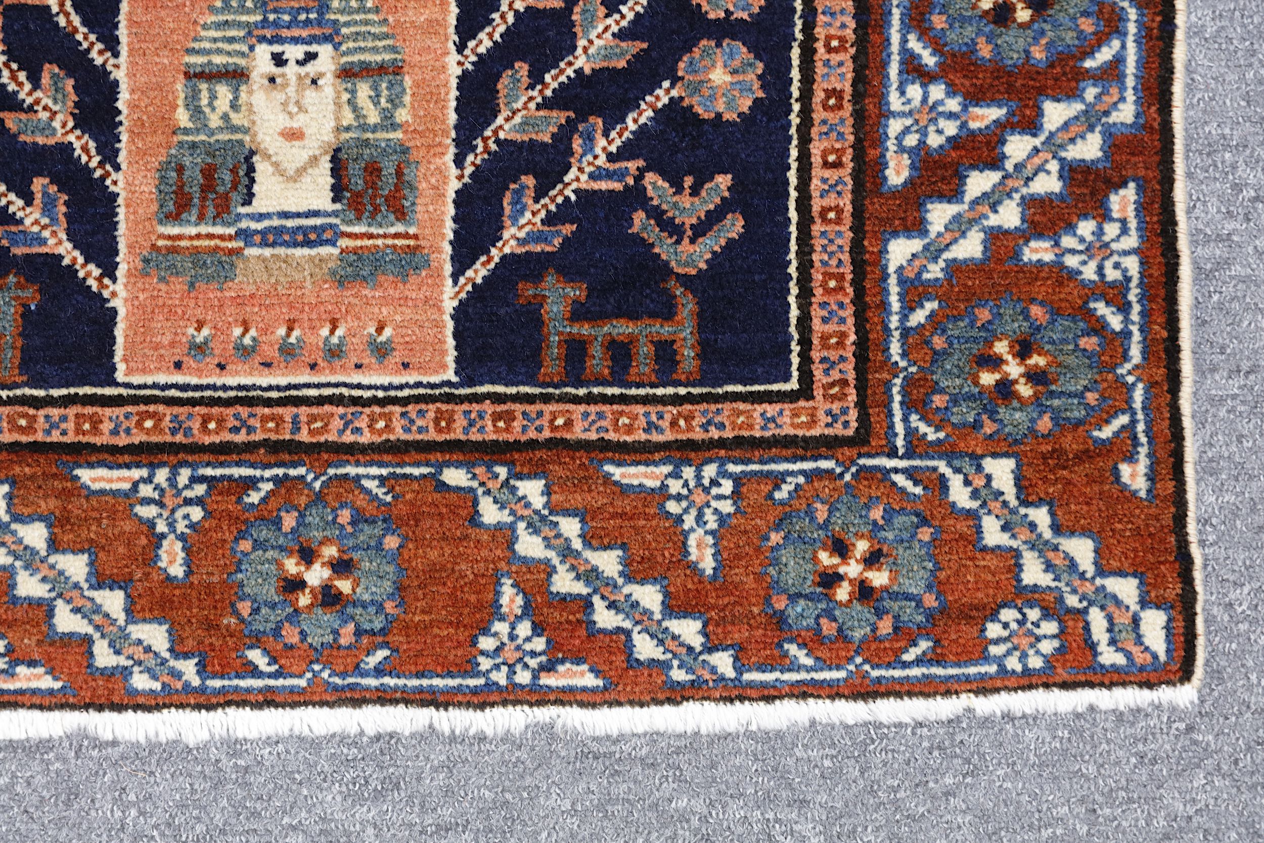 AN UNUSUAL BAKHTIARI RUG, WEST PERSIA approx: 6ft.6in. x 4ft.3in.(198cm. x 130cm.) The field with - Image 4 of 5