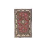 A FINE PART SILK QUM RUG, CENTRAL PERSIA approx: 7ft.5in. x 4ft.8in.(226cm. x 142cm.) The field with