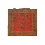 AN ANTIQUE USHAK CARPET, TURKEY approx: 7ft.1in. x 6ft.8in.(215cm. x 204cm.) Very good overall