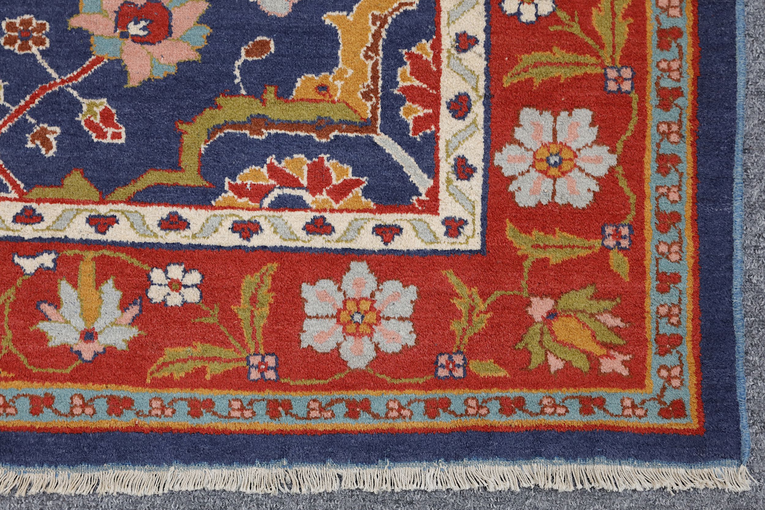 AN ANTIQUE PART COTTON AMRITZAR RUG, NORTH INDIA approx: 5ft.11in. x 4ft.8in.(180 x 142cm.) - Image 4 of 5