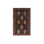 AN UNUSUAL BAKHTIARI RUG, WEST PERSIA approx: 6ft.6in. x 4ft.3in.(198cm. x 130cm.) The field with