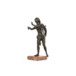 A BRONZE STATUETTE OF APOLLO, PROBABLY DRESDEN MIDDLE OF THE 18TH CENTURY
