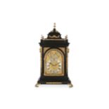 A 19TH CENTURY MUSICAL QUARTER CHIMING BRACKET CLOCK BY JOHN MOORE & SONS, LONDON