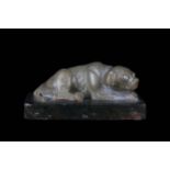 A 19TH CENTURY ENGLISH CARVED SOAPSTONE MODEL OF A PUG