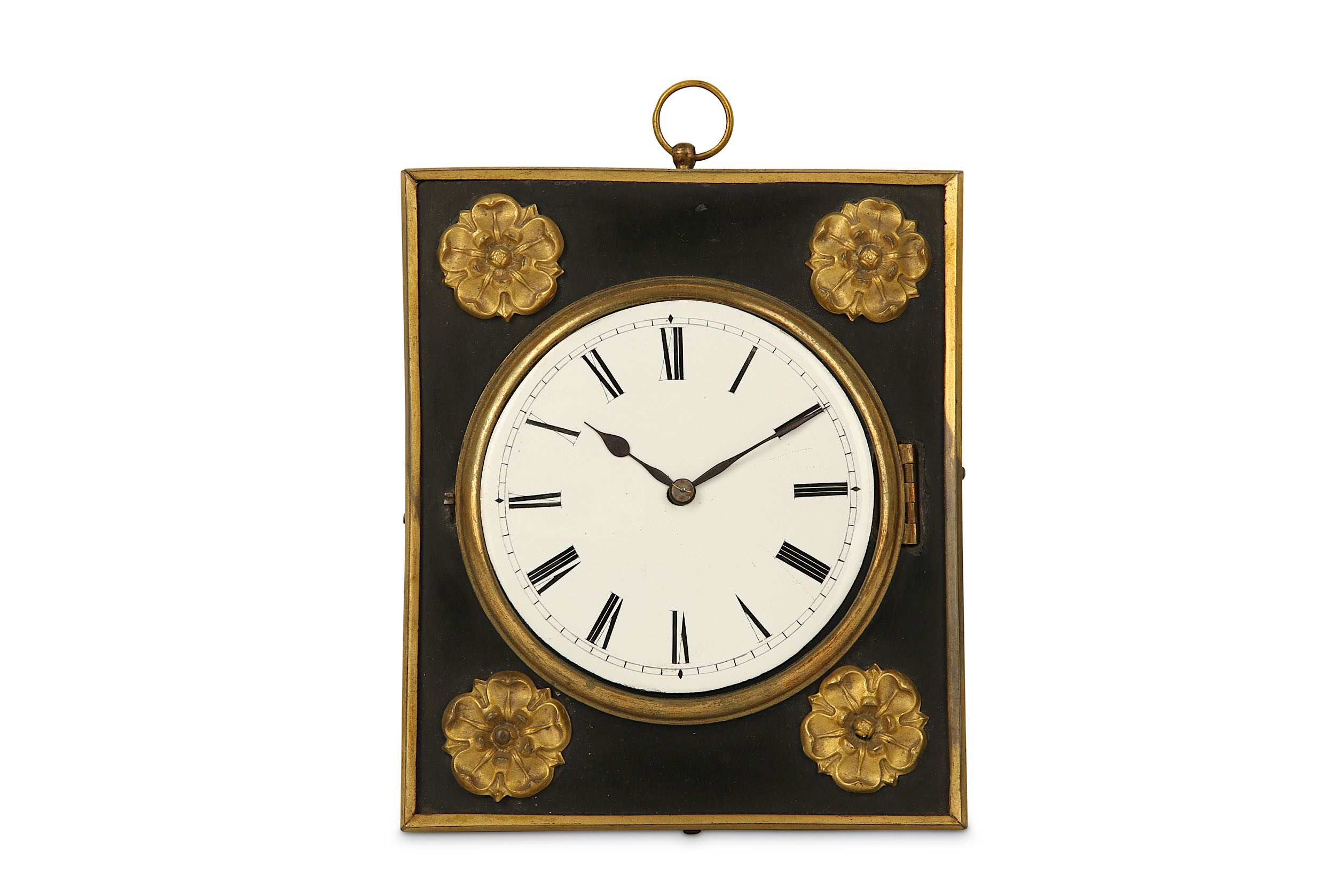 A MID 19TH CENTURY FRENCH GILT AND PATINATED BRONZE SEDAN CLOCK