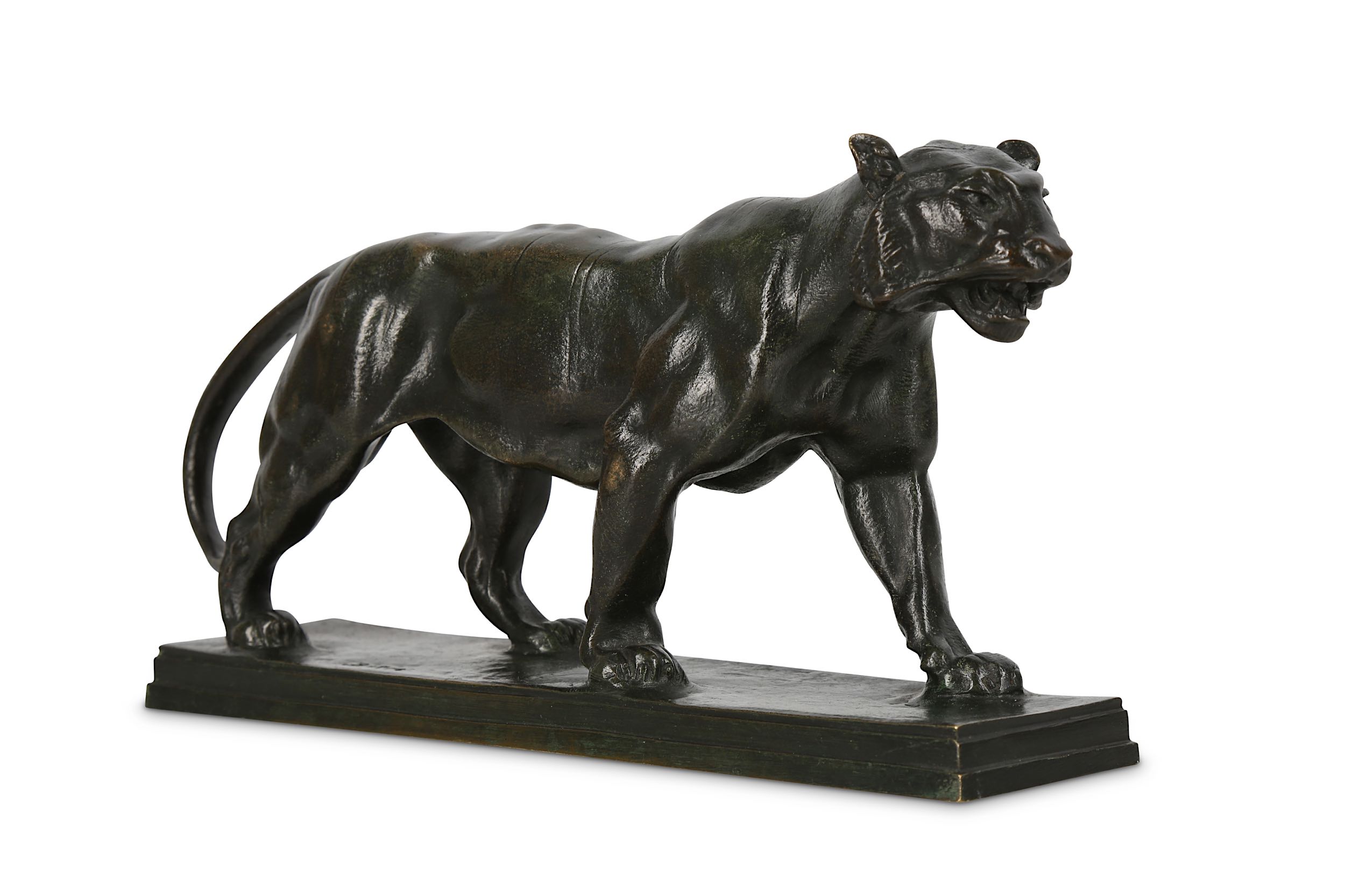 ANTOINE LOUIS BARYE (FRENCH, 1795-1875): TIGRE MARCHANT - Image 2 of 10