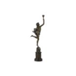 AFTER GIAMBOLOGNA (ITALIAN, 1529-1608): A LARGE LATE 19TH CENTURY FRENCH BRONZE FIGURE OF FORTUNA