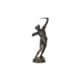 JEAN TURCAN (FRENCH, 1846-1895): A BRONZE MODEL OF AN ARCHER CAST BY FUMIERE ET CIE, PARIS